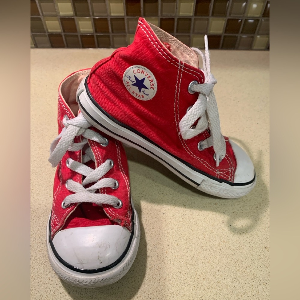 Converse Kids Red High-Top Sneakers